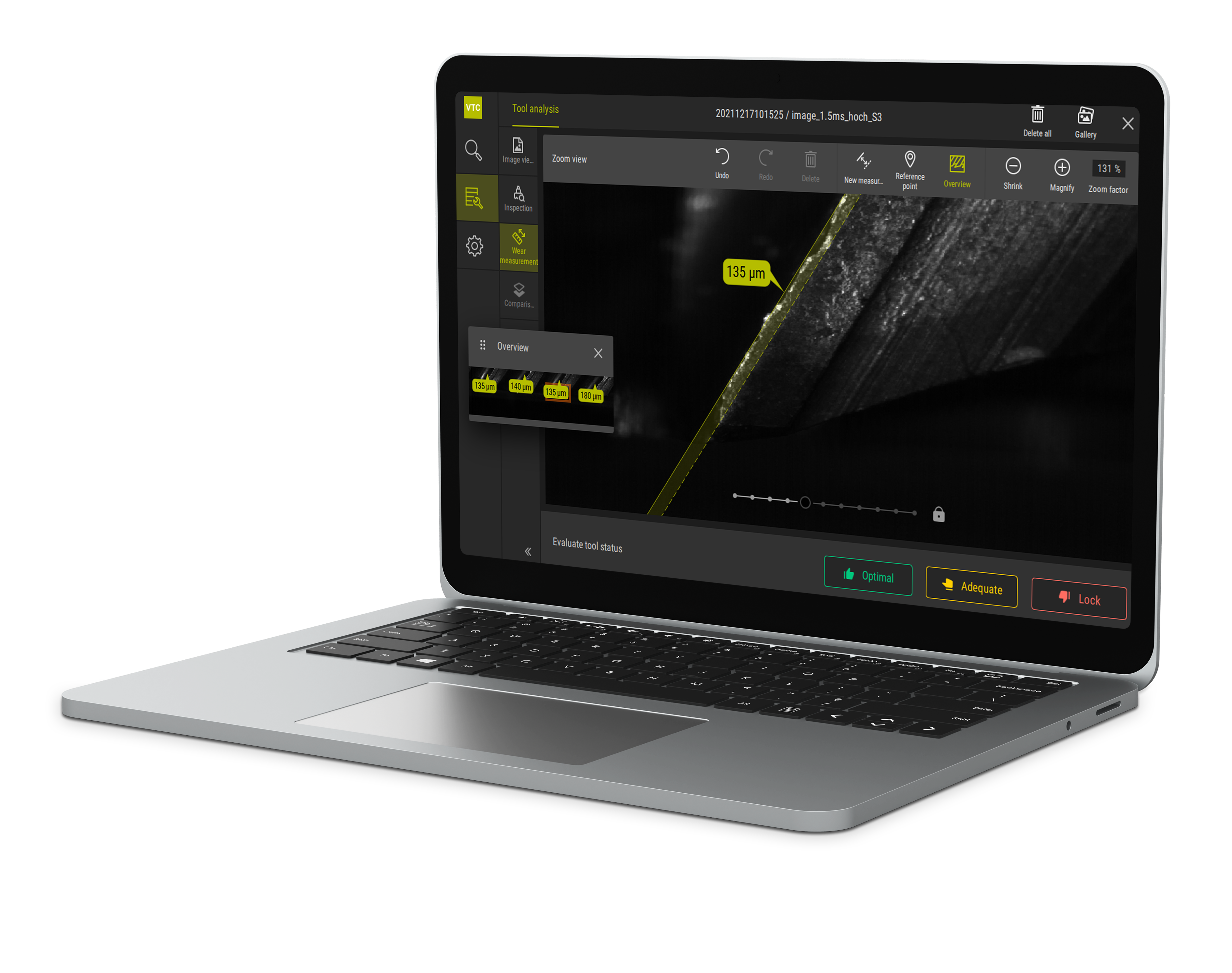 [Translate to Italian:] VTC-Software zur ganzheitlichen Werkzeugprüfung